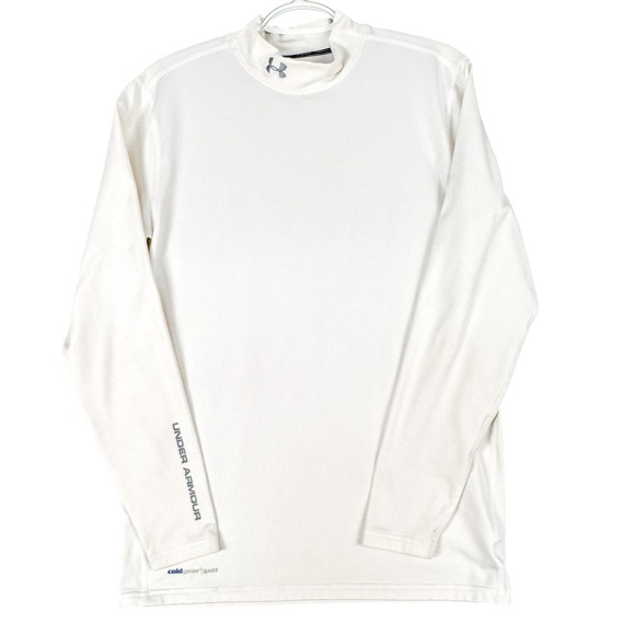 Under Armour Other - Under Armour ColdGear Golf Shirt Mens Medium White Mock Neck Base Layer Outdoor